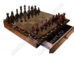 Подарочные шахматы «H8 средние» из обсидиана