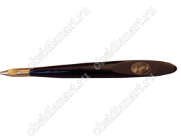Ручка из обсидиана с гравировкой (напыление) «Маштоц»