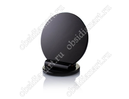 Зеркало из обсидиана круглое на подставке, диаметр 10 см