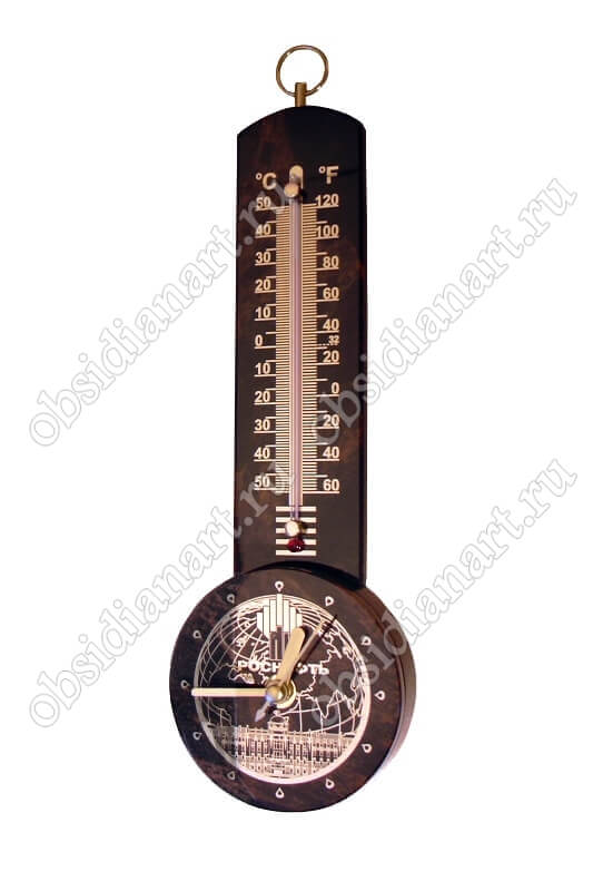 Термометр-часы настенные «Капля» с вашим логотипом
