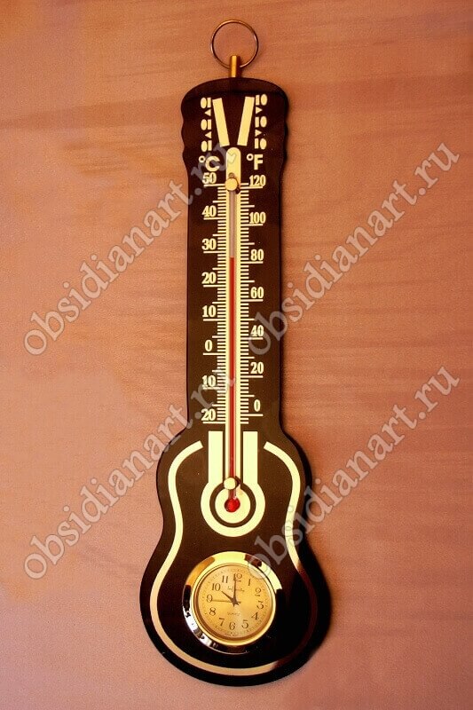 Термометр-часы настенные «Гитара»