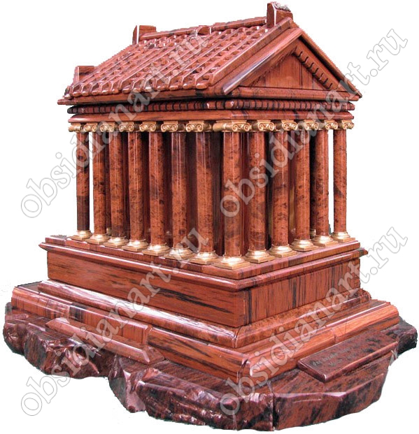 Макет языческого храма Гарни из обсидиана